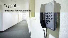  Presentation with public - Colorful theme enhanced with public phone - wall telephone in white corridor backdrop and a  colored foreground