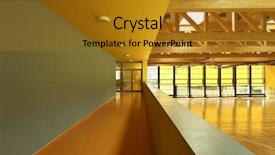  Presentation with public - Cool new theme with public school interior wide gym backdrop and a gold colored foreground