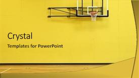  Presentation with school building - Slides featuring public school yellow wall background and a yellow colored foreground