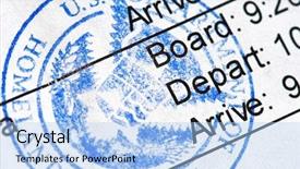  Presentation with homeland security - PPT theme enhanced with public seal of homeland security background and a light blue colored foreground