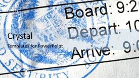  Presentation with homeland security - Colorful theme enhanced with public seal of homeland security backdrop and a light blue colored foreground