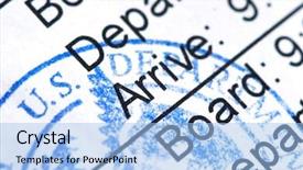  Presentation with homeland security - Presentation theme enhanced with public seal of homeland security background and a light blue colored foreground