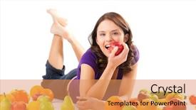  Presentation with children and healthy eating - Amazing slides having public sector - healthy eating happy woman backdrop and a coral colored foreground