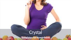  Presentation with healthy eating - Slide deck consisting of public sector - healthy eating happy woman background and a ocean colored foreground