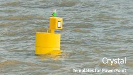  Presentation with public - Colorful theme enhanced with public service delivery - postbox on the water elbe backdrop and a gray colored foreground