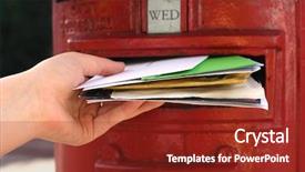  Presentation with british - Cool new presentation with public service delivery - posting many letters to red backdrop and a tawny brown colored foreground