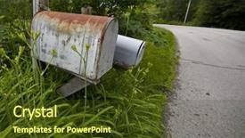  Presentation with community service - Slides enhanced with public service delivery - rusty u s mail box background and a tawny brown colored foreground