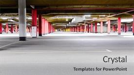  Presentation with mall - Amazing slide set having public space - shopping mall underground parking garage backdrop and a light gray colored foreground