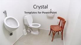  Presentation with few of them placed inside - Beautiful presentation featuring public tiolet with an odd backdrop and a white colored foreground