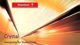  Presentation with speed - Amazing presentation having public transit - motion blur outdoor of high backdrop and a yellow colored foreground