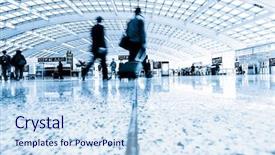  Presentation with rail - Cool new PPT layouts with public transit - passenger in high speed rail backdrop and a  colored foreground