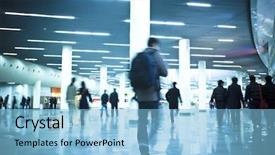  Presentation with shanghai - Beautiful slide deck featuring public transit - passenger in the subway station backdrop and a light blue colored foreground