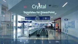  Presentation with passengers - Audience pleasing presentation consisting of public transit - passengers in bright modern us backdrop and a ocean colored foreground