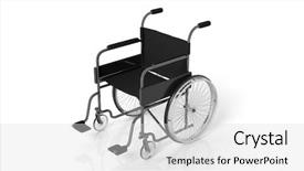  Presentation with disability - Cool new presentation theme with public transportation handicap - black disability wheelchair isolated backdrop and a light gray colored foreground