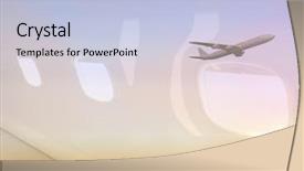  Presentation with blended - Amazing slide deck having public transportation mode - digital composite of airplane blended backdrop and a  colored foreground