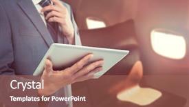  Presentation with public transportation - Cool new PPT layouts with public transportation mode - midsection of businessman holding tablet backdrop and a  colored foreground