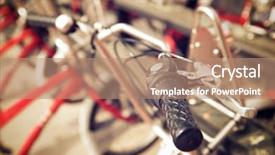  Presentation with vehicle rental and sharing - Theme enhanced with public transportation mode - rental bicycles parked zaragoza spain background and a coral colored foreground