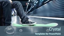  Presentation with public transportation - Presentation having public transportation technology - boy at the subway station background and a  colored foreground