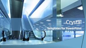  Presentation with exhibition - Beautiful presentation theme featuring public transportation technology - modern interior of exhibition center backdrop and a  colored foreground