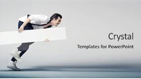  Presentation with elegant - Slides enhanced with publicidad - elegant man running background and a light gray colored foreground