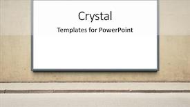  Presentation with wall street - Colorful presentation design enhanced with publicity - blank advertising billboard backdrop and a white colored foreground