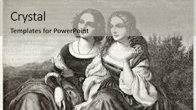  Presentation with two cute sisters playing - Presentation theme consisting of published on magasin pittoresque paris background and a light gray colored foreground