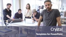  Presentation with advertising - Amazing slides having publisher advertising agency owner working backdrop and a dark gray colored foreground