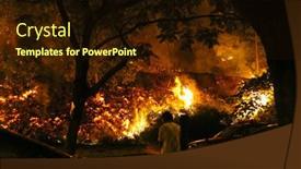  Presentation with forest fire - Cool new PPT theme with puchong-malaysia-july-26-2014 backdrop and a wine colored foreground
