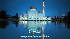  Presentation with malaysia culture - Audience pleasing slides consisting of puchong perdana mosque in malaysia backdrop and a ocean colored foreground