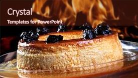  Presentation with pudding - Amazing PPT theme having pudding backdrop and a tawny brown colored foreground