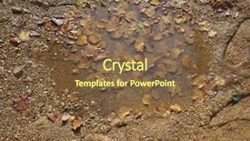  Presentation with mud house - Amazing PPT layouts having puddle of rainwater and mud backdrop and a tawny brown colored foreground