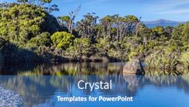  Presentation with water ocean - Presentation theme featuring puddles-of-ocean-water background and a teal colored foreground