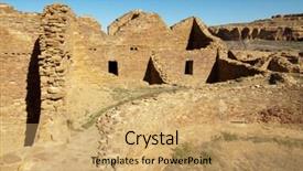  Presentation with native american indian - Cool new PPT layouts with pueblo del arroyo native american indian ruins and kiva backdrop and a coral colored foreground