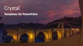  Presentation with spain - Slides with puente-de-alcantara-in-extremadura background and a violet colored foreground