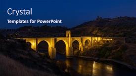  Presentation with spain - PPT theme consisting of puente-de-alcantara-in-extremadura background and a  colored foreground