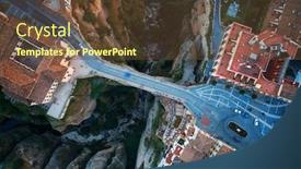  Presentation with bridge - Colorful slide deck enhanced with puente-nuevo-or-new-bridge backdrop and a tawny brown colored foreground