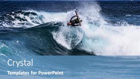  Presentation with 2022 - Presentation design with puerto-de-santiago-tenerife-june background and a teal colored foreground