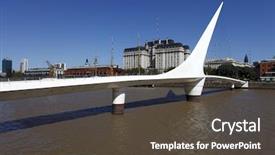 Presentation with flag of argentina - PPT theme having puerto madero buenos aires argentina background and a dark gray colored foreground