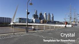  Presentation with argentina winery - Cool new PPT theme with puerto madero buenos aires argentina backdrop and a gray colored foreground