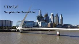  Presentation with argentina winery - Slides enhanced with puerto madero buenos aires argentina background and a teal colored foreground