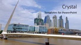  Presentation with air - Colorful presentation enhanced with puerto madero in buenos air backdrop and a light blue colored foreground