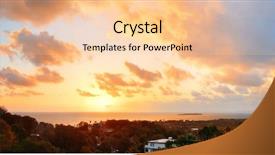  Presentation with san juan puerto rico - Colorful slide set enhanced with red sunset - san juan sunrise panorama view backdrop and a lemonade colored foreground