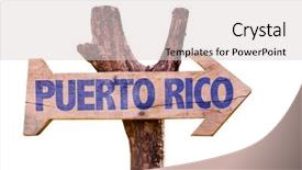  Presentation with puerto rico - PPT theme consisting of puerto rico wooden sign isolated background and a lemonade colored foreground