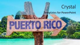  Presentation with puerto rico - Slides consisting of commonwealth - puerto rico wooden sign background and a arctic colored foreground