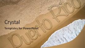  Presentation with puerto rico - Colorful PPT layouts enhanced with puerto rico written backdrop and a coral colored foreground