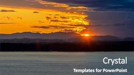  Presentation with sunset beach - PPT layouts having puerto vallarta - sunset ocean beach background and a dark gray colored foreground