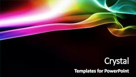  Presentation with smoke - Cool new presentation theme with puff of rainbow smoke backdrop and a black colored foreground