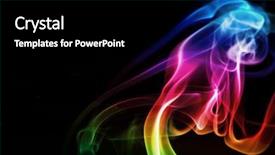  Presentation with smoke - Colorful PPT layouts enhanced with puff of rainbow smoke backdrop and a black colored foreground