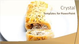  Presentation with pastry cream - Slides featuring puff-pastry-filled-with-salmon background and a cream colored foreground
