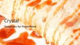  Presentation with puff pastry - Audience pleasing slides consisting of puff pastry with caramel backdrop and a blonde colored foreground